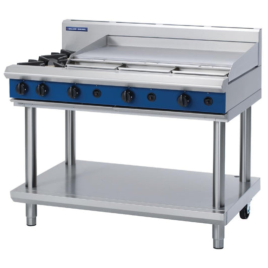 Blue Seal by Moffat Freestanding 2 Burner Propane Gas Cooktop with Griddle Plate G518A-LS • PAS-GE833-P
