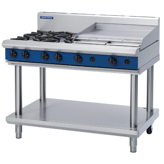 Blue Seal by Moffat Freestanding 4 Burner Propane Gas Cooktop with Griddle Plate G518B-LS • PAS-GE834-P