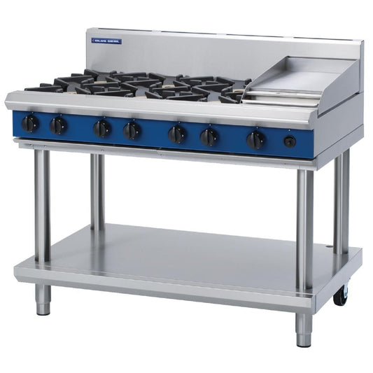 Blue Seal by Moffat Freestanding 6 Burner Propane Gas Cooktop with Griddle Plate G518C-LS • PAS-GE835-P