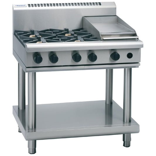 Waldorf by Moffat Freestanding 4 Burner Gas Cooktop with Griddle Plate RN8603G LS • PAS-P_GE865