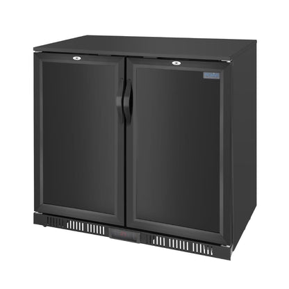 Polar G-series 850mm Double Door Back Bar Cooler Solid Door 198 Ltr • PAS-GE998-A