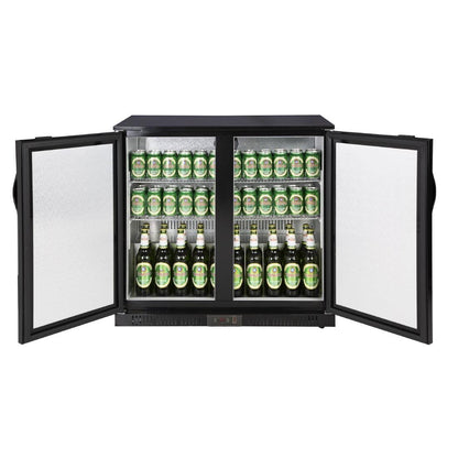 Polar G-series 850mm Double Door Back Bar Cooler Solid Door 198 Ltr • PAS-GE998-A