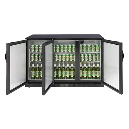 Polar G-series 850mm Triple Door Back Bar Cooler Solid Door 320 Ltr • PAS-GE999-A