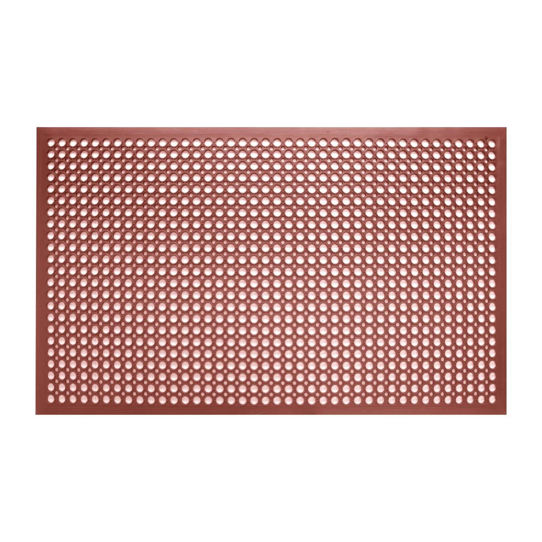 Jantex Rubber Grease-resistant Anti-Fatigue Mat Red - 1500 x 900mm • PAS-GF017