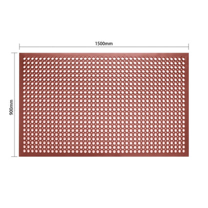 Jantex Rubber Grease-resistant Anti-Fatigue Mat Red - 1500 x 900mm • PAS-GF017