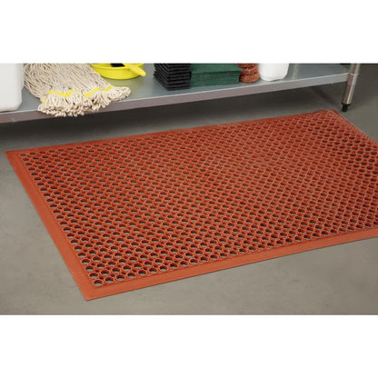 Jantex Rubber Grease-resistant Anti-Fatigue Mat Red - 1500 x 900mm • PAS-GF017