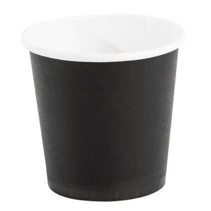 Fiesta Recyclable Hot Cup Single Wall Black 114ml (50 Pack) (114ml | Pack Quantity: 50) • PAS-GF019