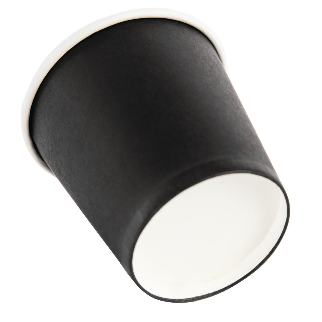 Fiesta Recyclable Hot Cup Single Wall Black 114ml (1000 Pack) (Pack Quantity: 1000) • PAS-GF018
