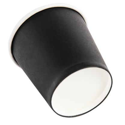 Fiesta Recyclable Hot Cup Single Wall Black 114ml (1000 Pack) (Pack Quantity: 1000) • PAS-GF018