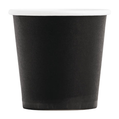 Fiesta Recyclable Hot Cup Single Wall Black 114ml (1000 Pack) (Pack Quantity: 1000) • PAS-GF018