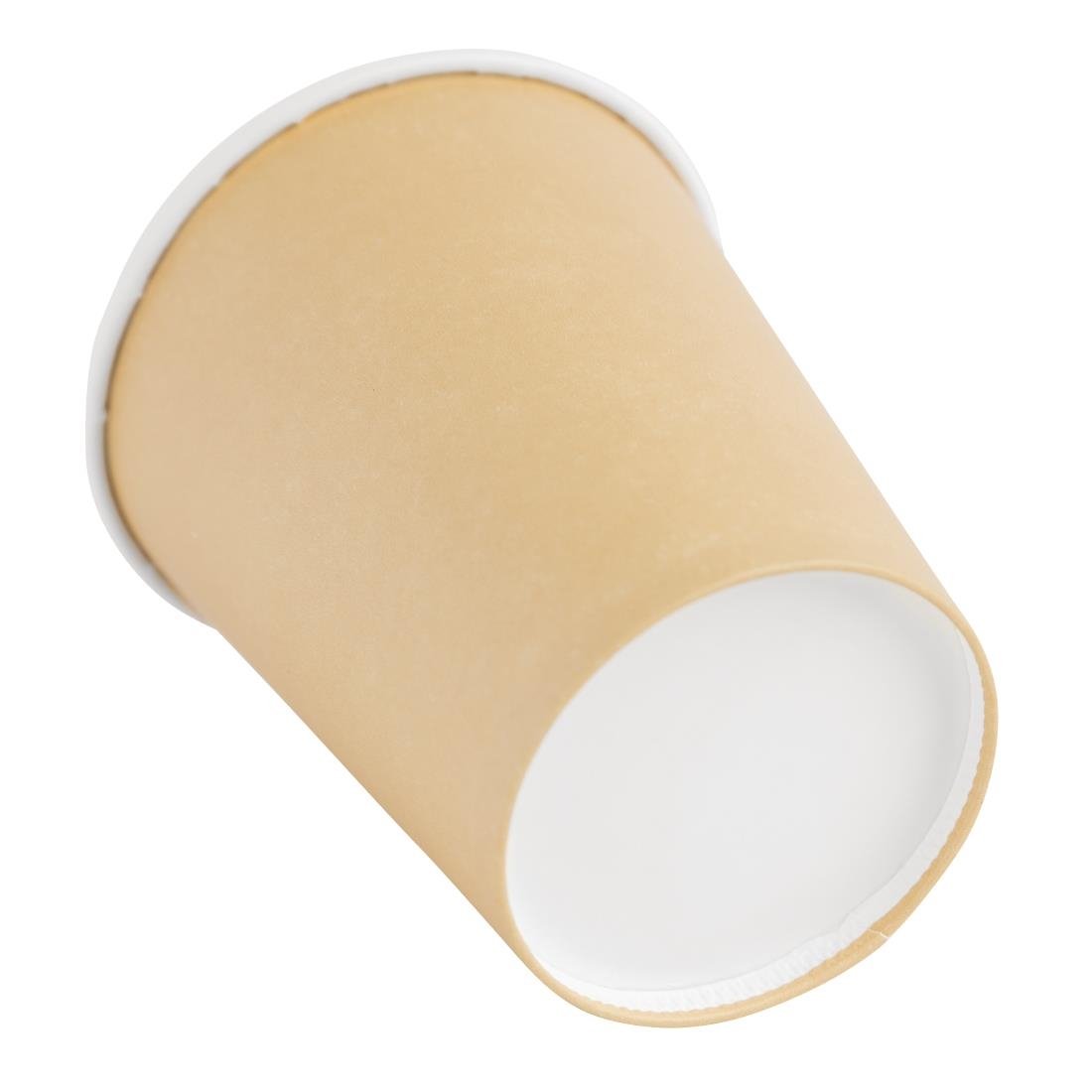 Fiesta Recyclable Takeaway Coffee Cups Single Wall Brown 225ml (Pack of 1000) • PAS-GF030