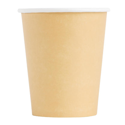 Fiesta Recyclable Takeaway Coffee Cups Single Wall Brown 225ml (Pack of 1000) • PAS-GF030