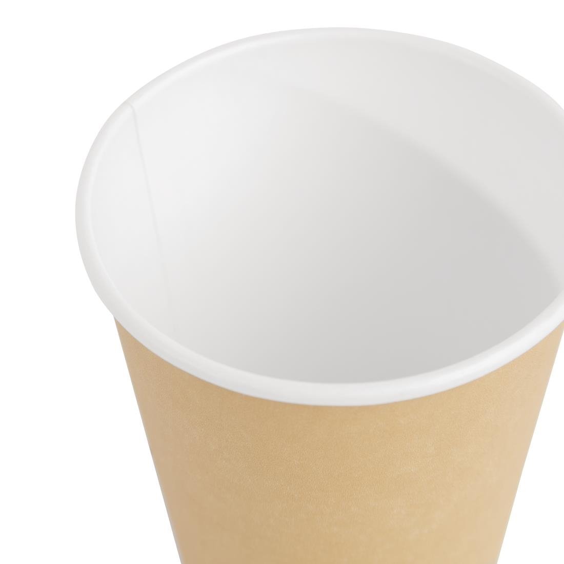 Fiesta Recyclable Takeaway Coffee Cups Single Wall Brown 340ml (Pack of 1000) • PAS-GF032