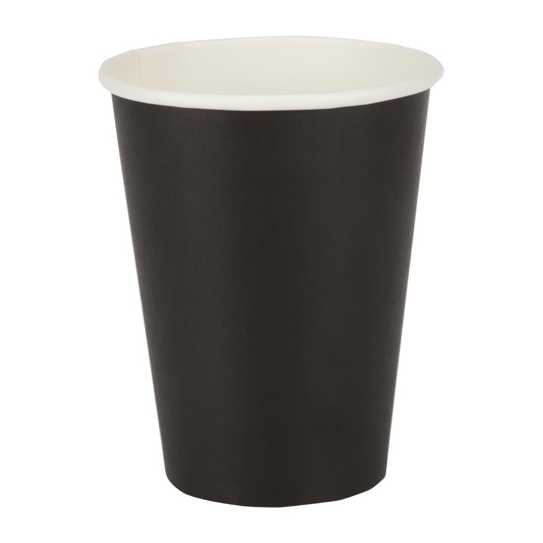 Fiesta Recyclable Hot Cup Single Wall Black 340ml (1000 Pack) (340ml | Pack Quantity: 1000) • PAS-GF042