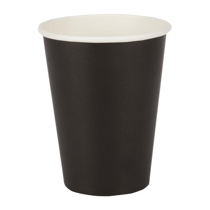 Fiesta Recyclable Hot Cup Single Wall Black 340ml (1000 Pack) (340ml | Pack Quantity: 1000) • PAS-GF042