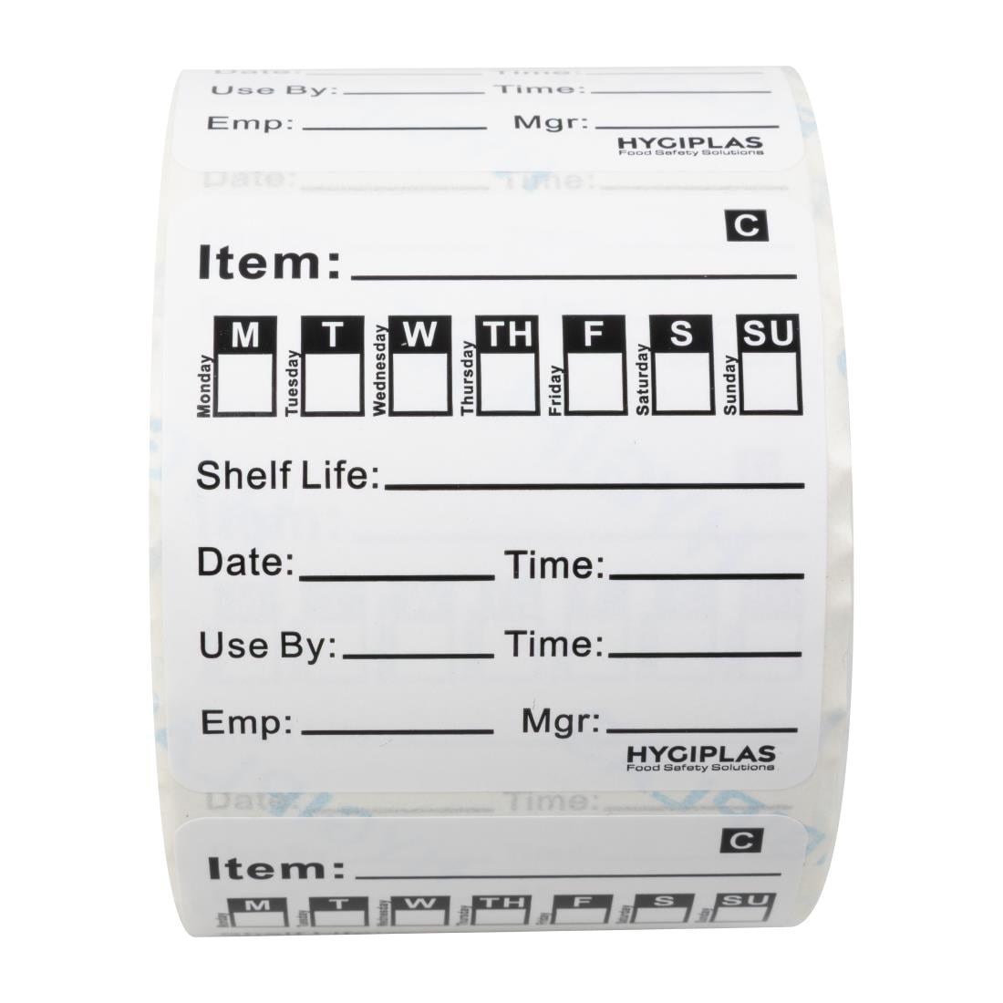 Hygiplas Freezable Day of the Week Labels (500 Pack) (Pack quantity: 500) • PAS-GF049