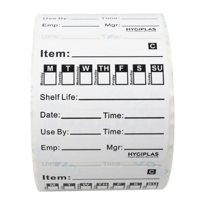 Hygiplas Freezable Day of the Week Labels (500 Pack) (Pack quantity: 500) • PAS-GF049