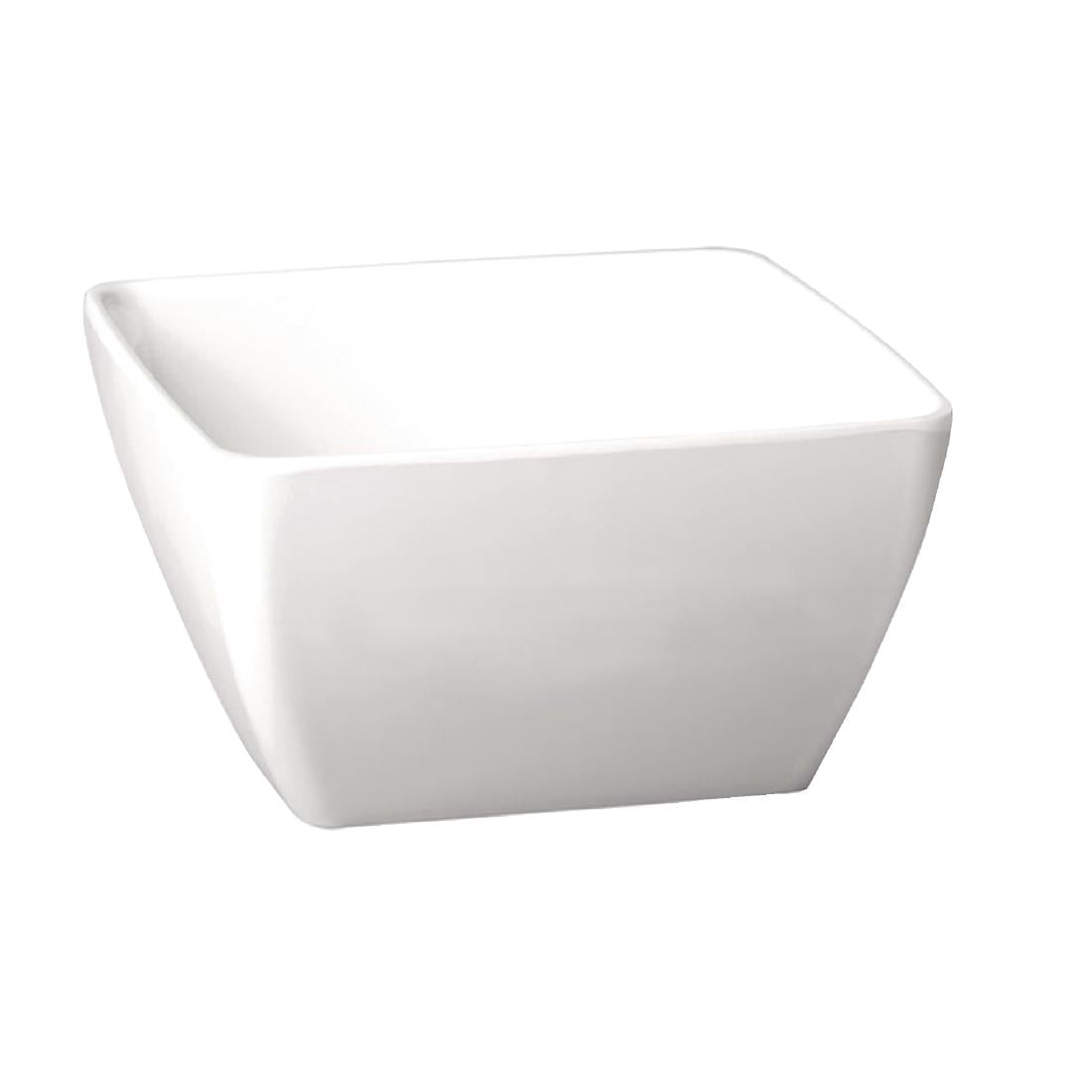 APS Pure Melamine White Square Bowl 190mm • PAS-GF136