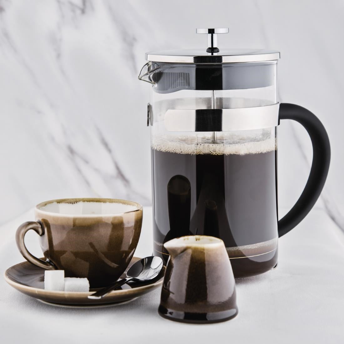 Olympia Contemporary Glass Coffee Plunger 12 Cup • PAS-GF233