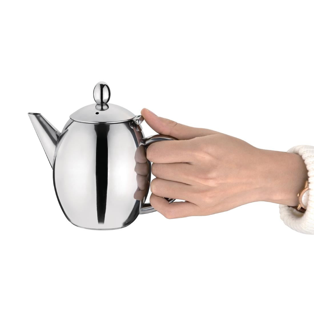 Olympia Richmond Stainless Steel Teapot 500ml • PAS-GF234