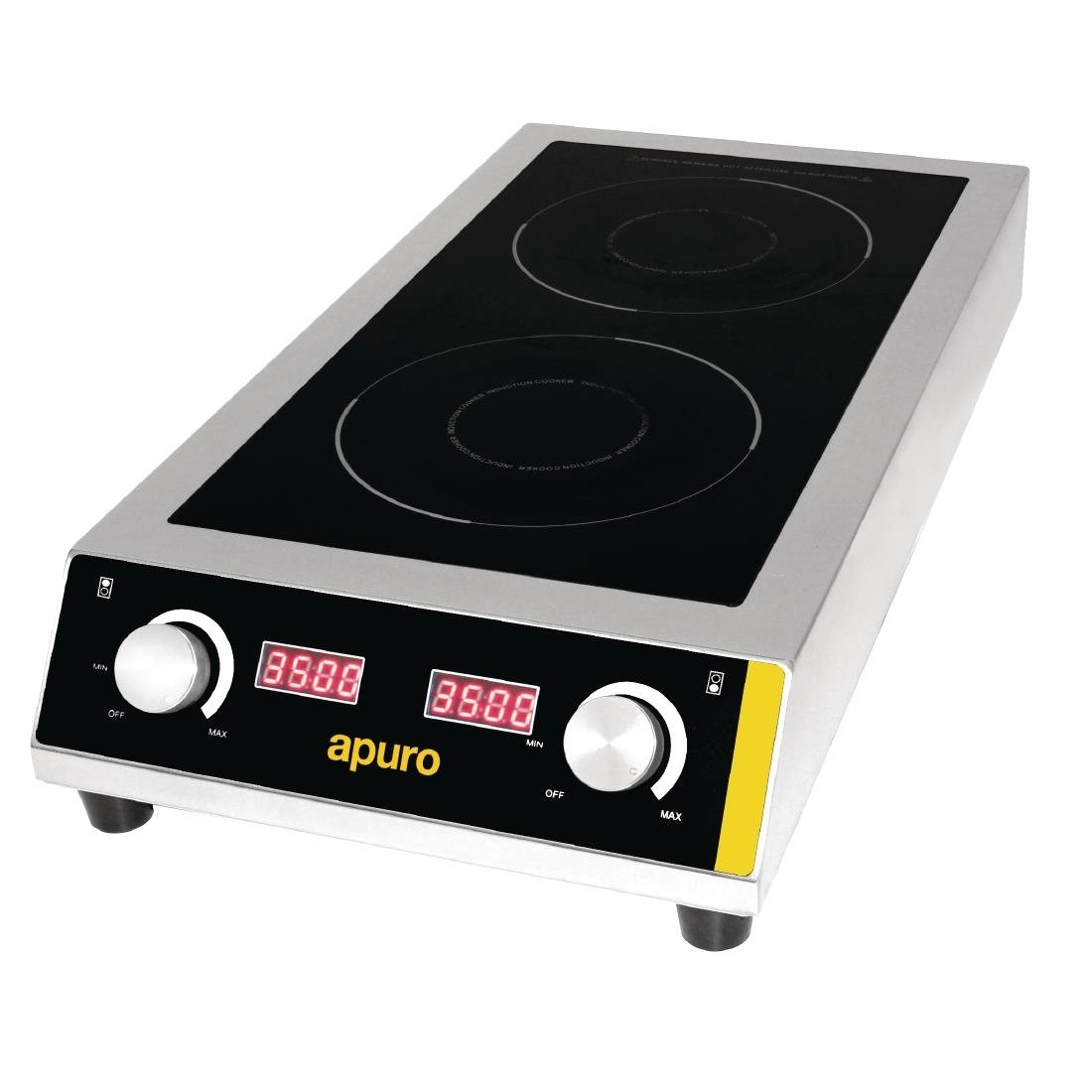 Apuro Heavy Duty Double Induction Hob 7kW • PAS-GF239-A