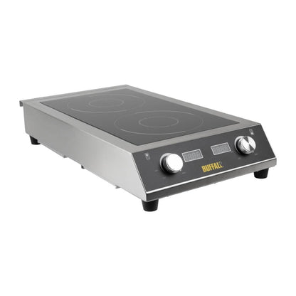 Apuro Heavy Duty Double Induction Hob 7kW • PAS-GF239-A