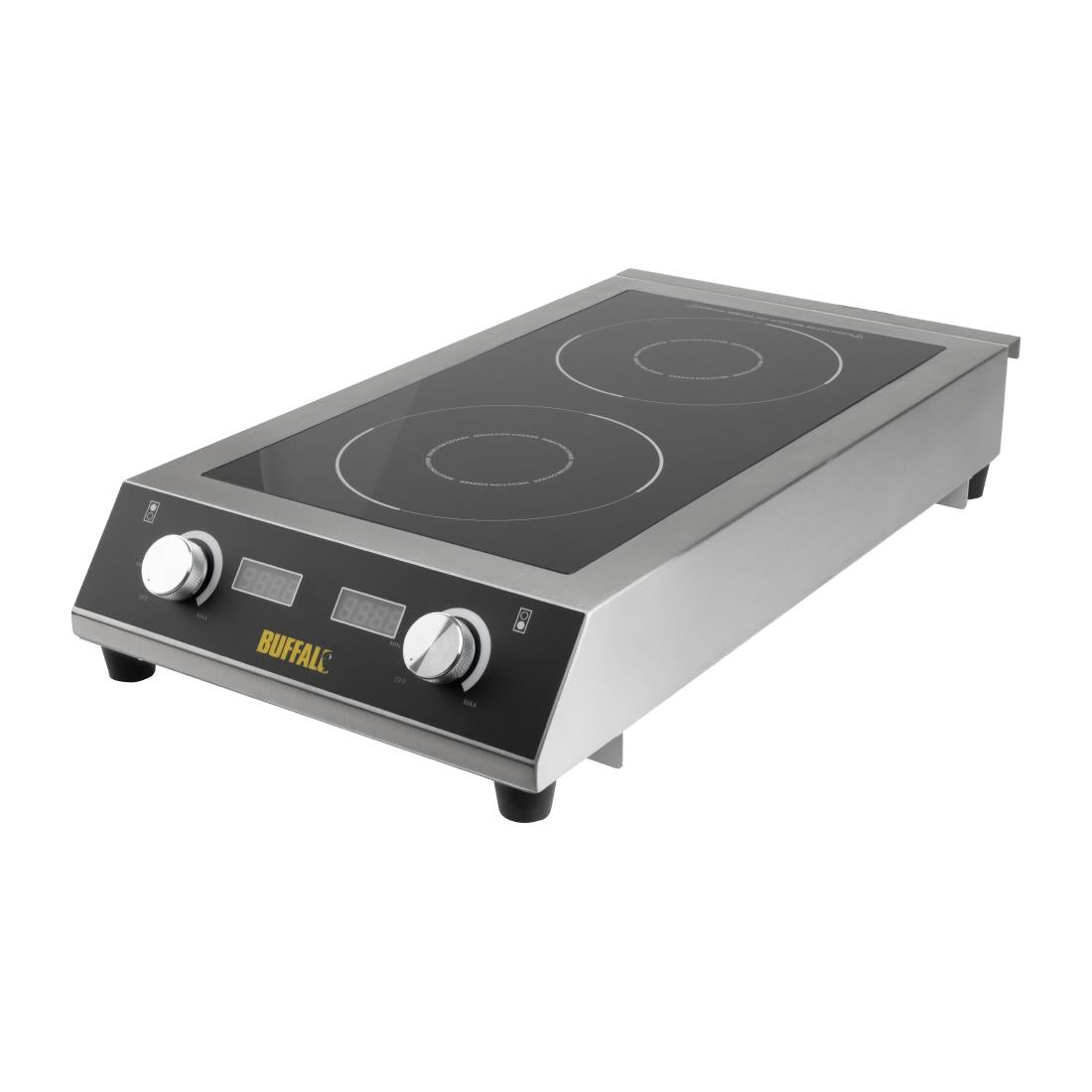 Apuro Heavy Duty Double Induction Hob 7kW • PAS-GF239-A