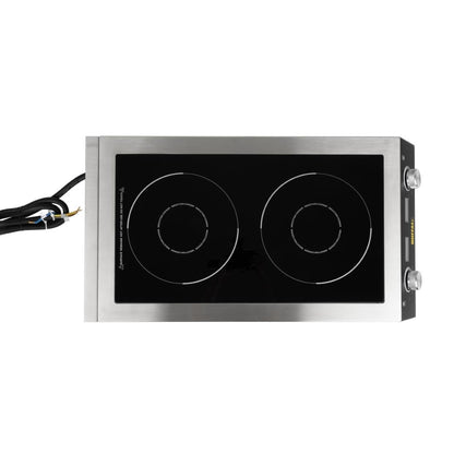 Apuro Heavy Duty Double Induction Hob 7kW • PAS-GF239-A