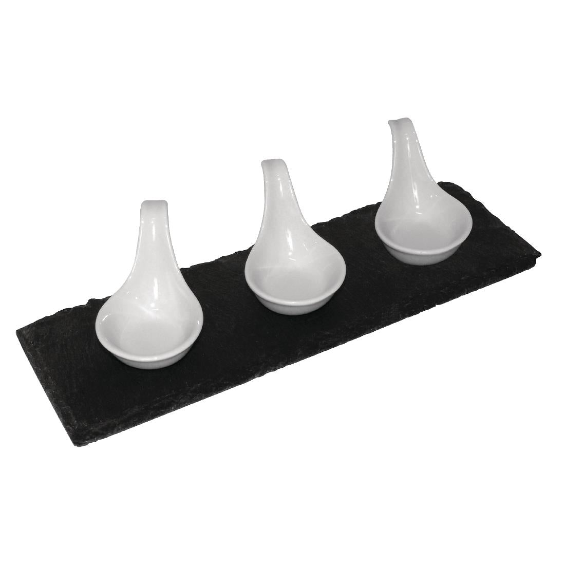 Olympia Natural Slate Rectangular Display Trays 300mm (4 Pack) (Pack of 4) • PAS-CK408