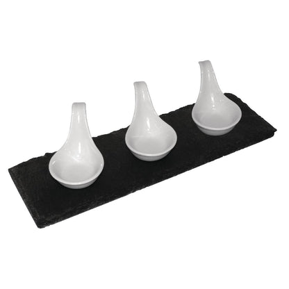 Olympia Natural Slate Rectangular Display Trays 300mm (4 Pack) (Pack of 4) • PAS-CK408