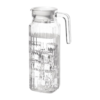 Olympia Ribbed Glass Jugs 1Ltr (6 Pack) (Pack of 6) • PAS-GF922