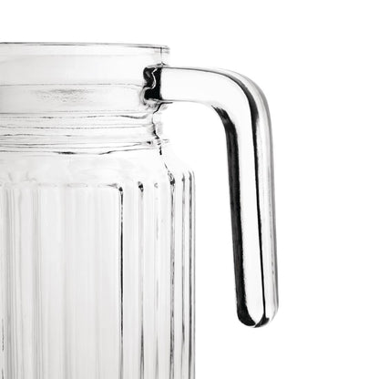 Olympia Ribbed Glass Jugs 1Ltr (6 Pack) (Pack of 6) • PAS-GF922