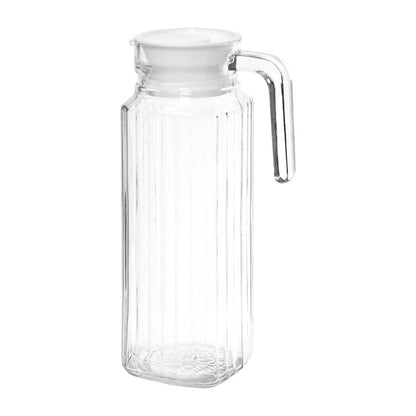 Olympia Ribbed Glass Jugs 1Ltr (6 Pack) (Pack of 6) • PAS-GF922