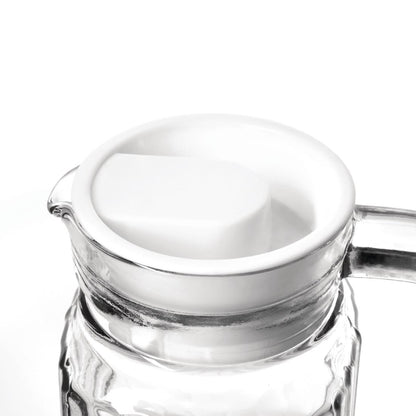 Olympia Ribbed Glass Jugs 1Ltr (6 Pack) (Pack of 6) • PAS-GF922