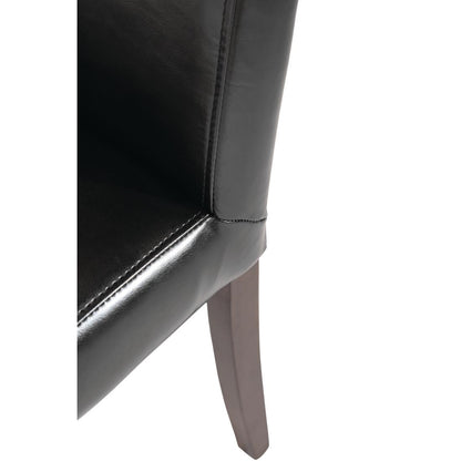Bolero Faux Leather Dining Chairs Black (2 Pack) • PAS-GF954