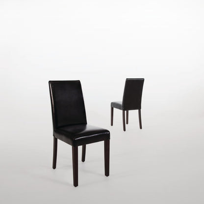 Bolero Faux Leather Dining Chairs Black (2 Pack) • PAS-GF954