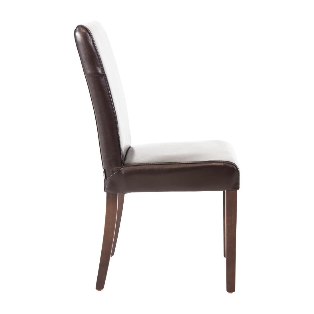 Bolero Faux Leather Dining Chairs Brown (2 Pack) • PAS-GF955