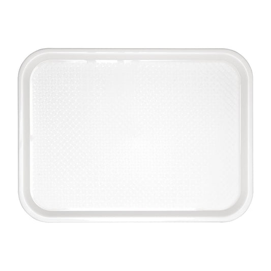 Olympia Kristallon Polypropylene Fast Food Tray White Medium 415mm • PAS-GF996