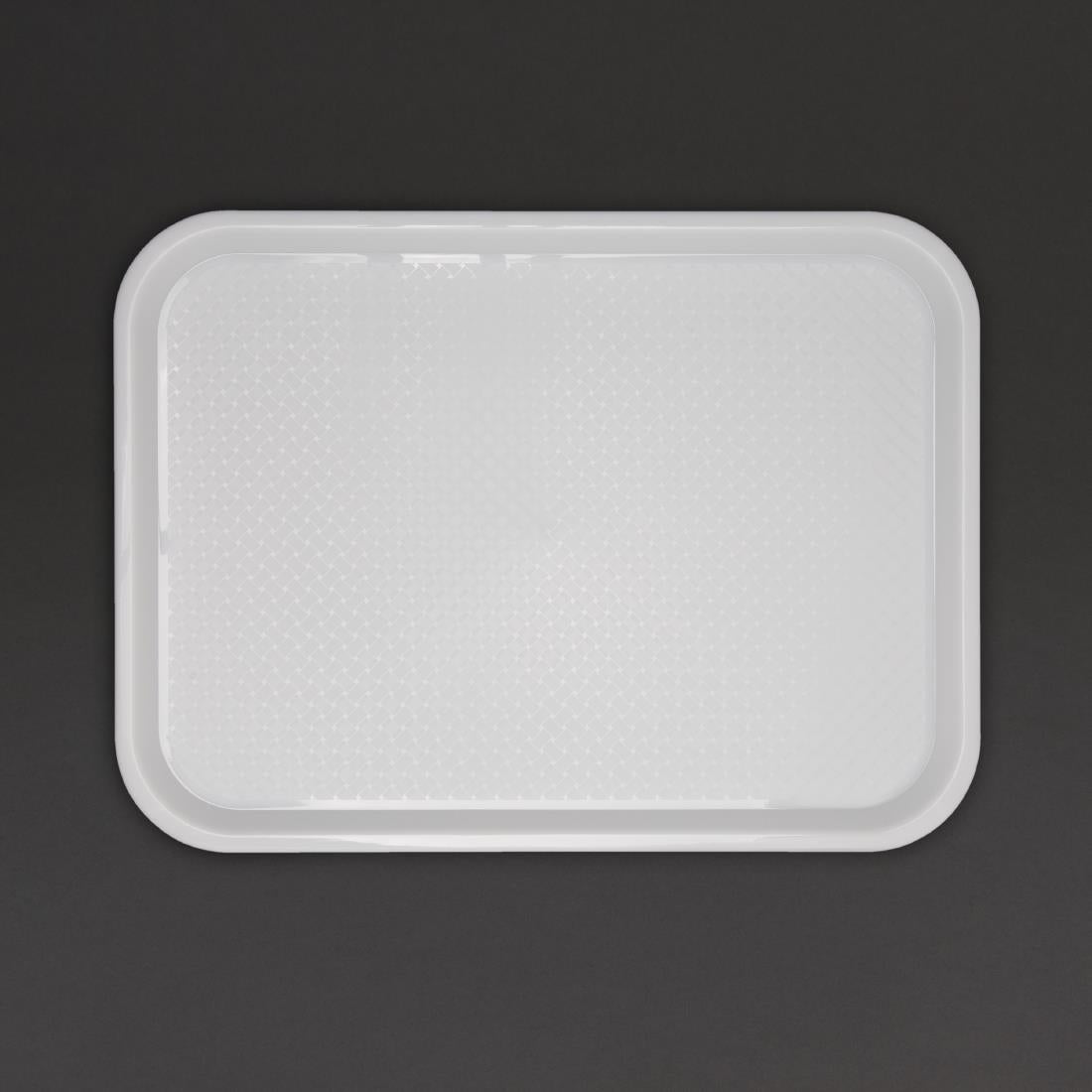 Olympia Kristallon Polypropylene Fast Food Tray White Medium 415mm • PAS-GF996