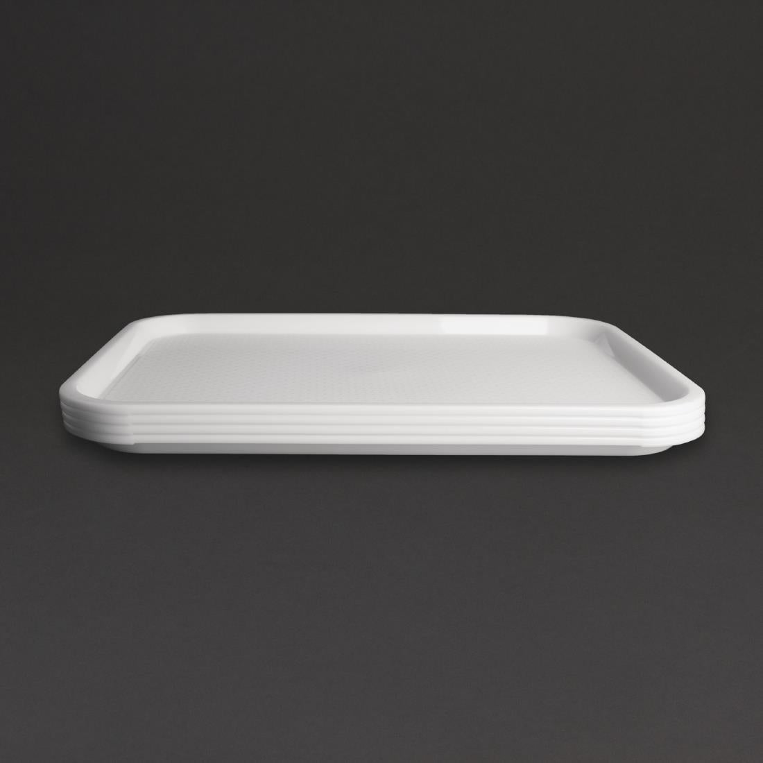 Olympia Kristallon Polypropylene Fast Food Tray White Medium 415mm • PAS-GF996