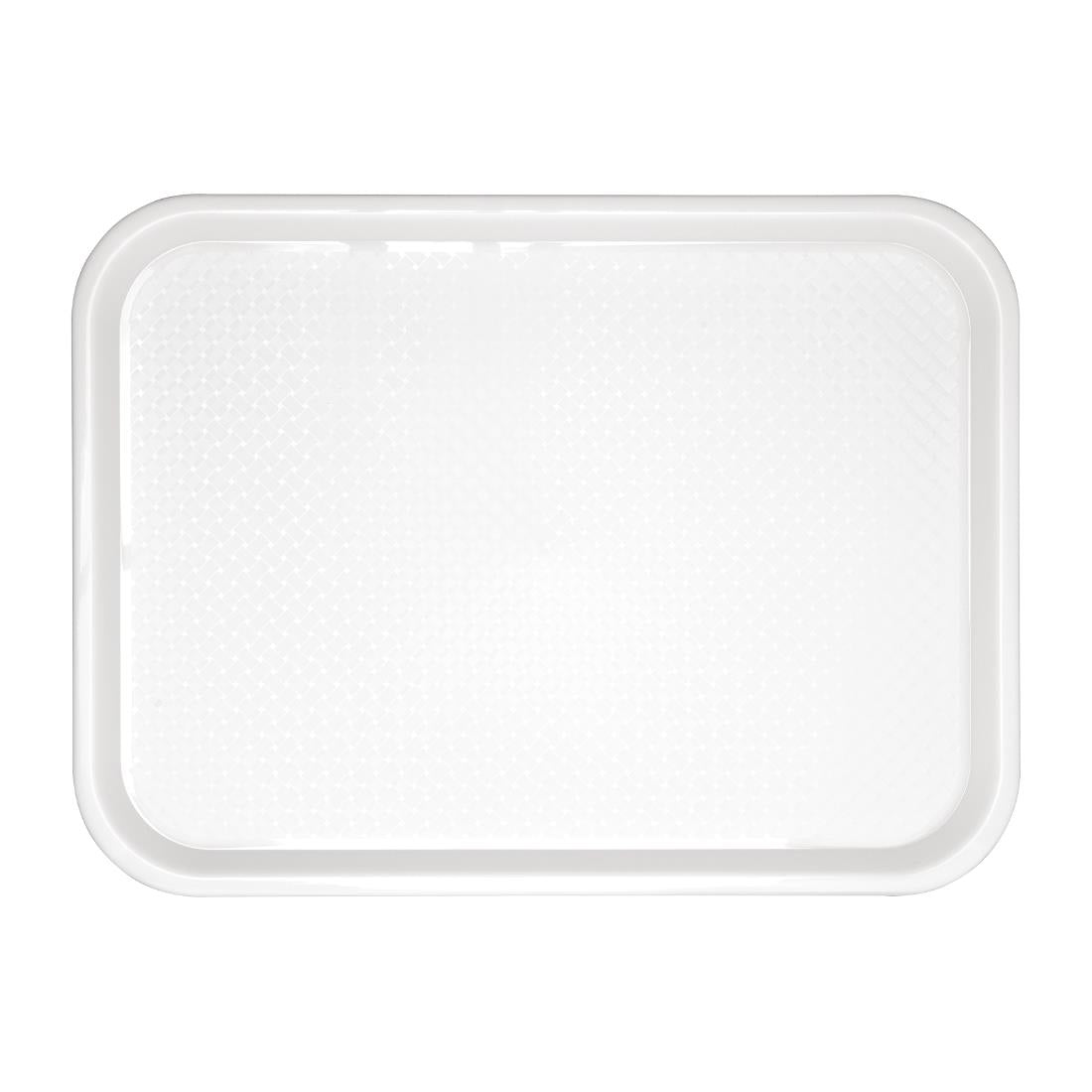 Olympia Kristallon Polypropylene Fast Food Tray White Large 450mm • PAS-GF997