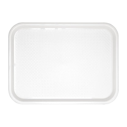 Olympia Kristallon Polypropylene Fast Food Tray White Large 450mm • PAS-GF997