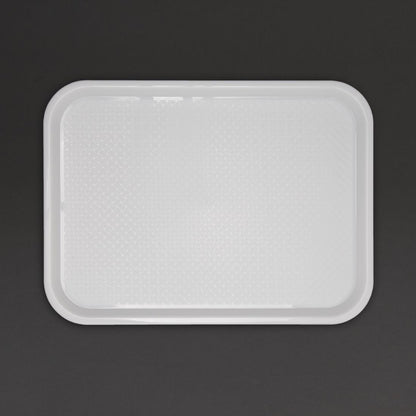 Olympia Kristallon Polypropylene Fast Food Tray White Large 450mm • PAS-GF997