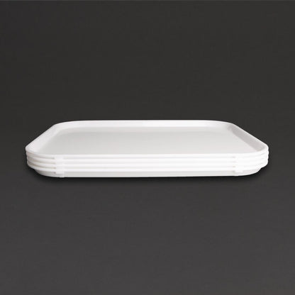 Olympia Kristallon Polypropylene Fast Food Tray White Large 450mm • PAS-GF997