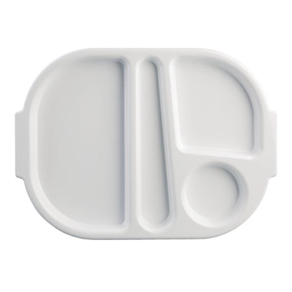 Olympia Kristallon Polycarbonate Compartment Food Trays White 322mm (10 Pack) • PAS-GF998