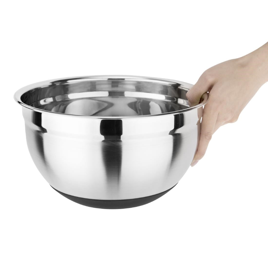 Vogue Stainless Steel Mixing Bowl with Silicone Base 5Ltr • PAS-GG022
