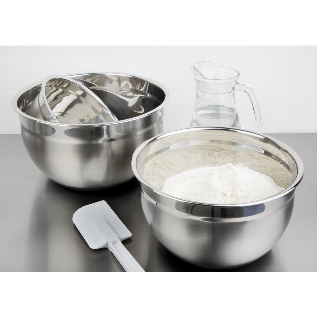 Vogue Stainless Steel Mixing Bowl with Silicone Base 5Ltr • PAS-GG022