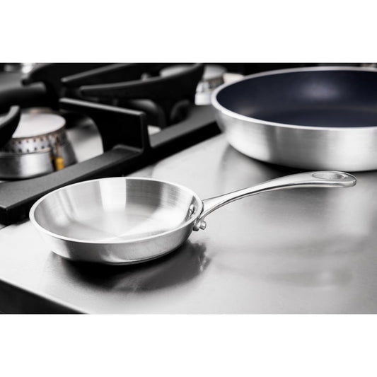Vogue Stainless Steel & Aluminium Tri-Wall Mini Frying Pan 100mm • PAS-GG027