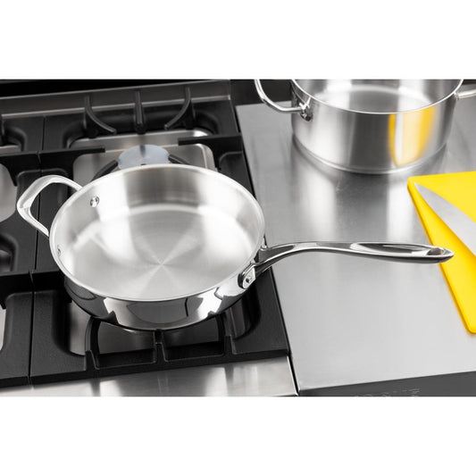 Vogue Stainless Steel & Aluminium Tri-Wall Sauté Pan 240mm • PAS-GG031