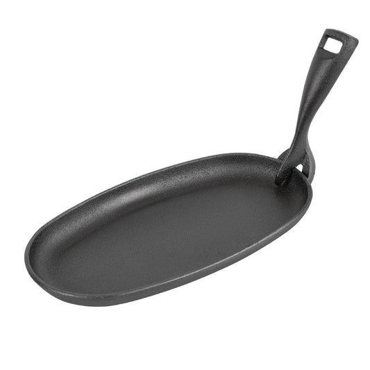 Olympia Cast-Iron Oval Sizzler Platter 240x140mm (240(L)x140(W)mm) • PAS-GG133